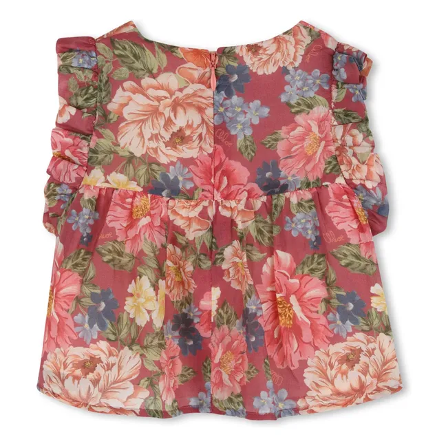 Organic Cotton Fleurie Top and Bloomer Set | Rosewood