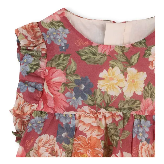 Organic Cotton Fleurie Top and Bloomer Set | Rosewood