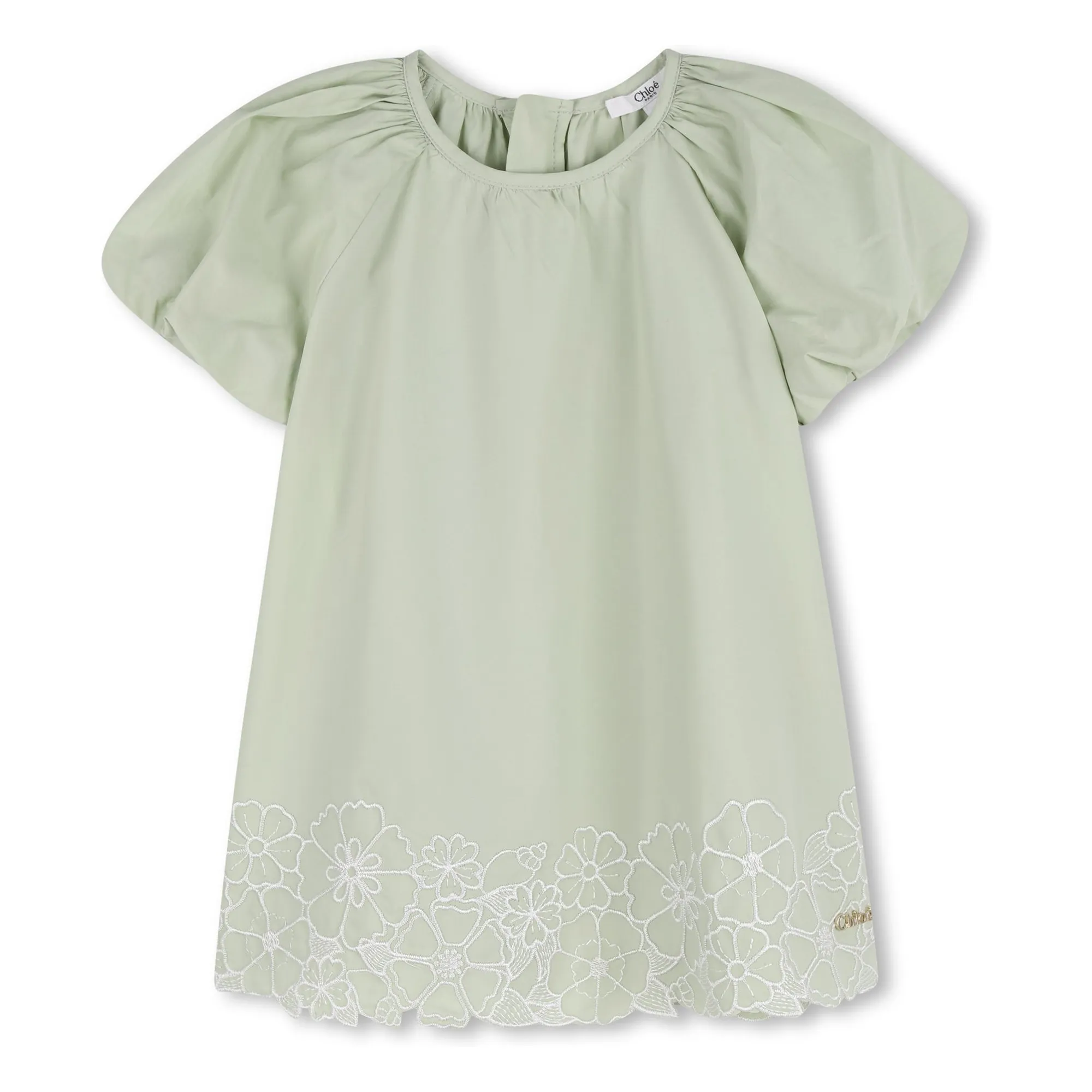 Chloé Mint Green Organic Cotton Poplin Dress