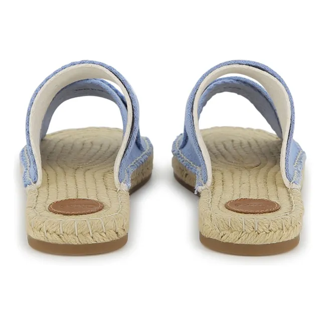Logo Denim sandals | Blue