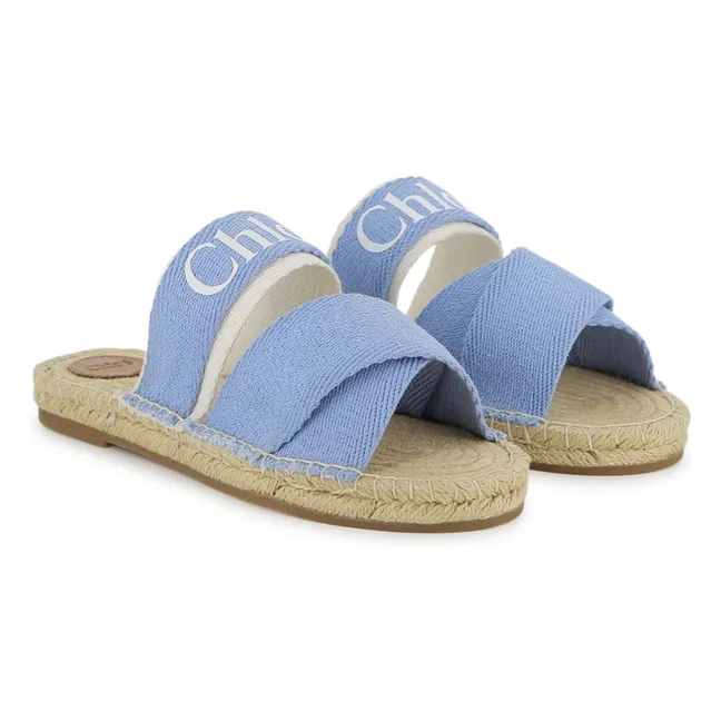 Sandalias vaqueras con logotipo | Azul