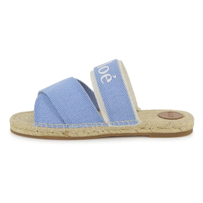 Sandalias vaqueras con logotipo | Azul