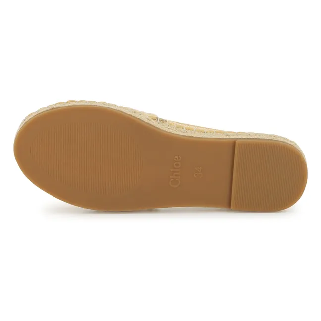 Espadrilles aus Raphia | Beige