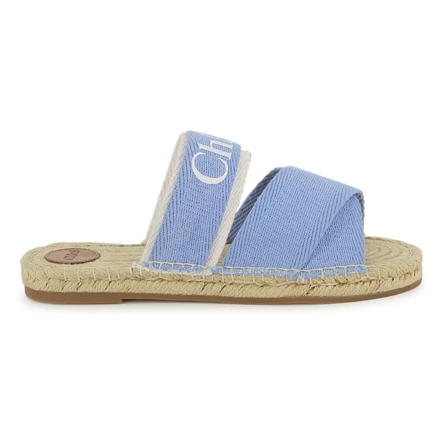 Logo Denim sandals | Blue