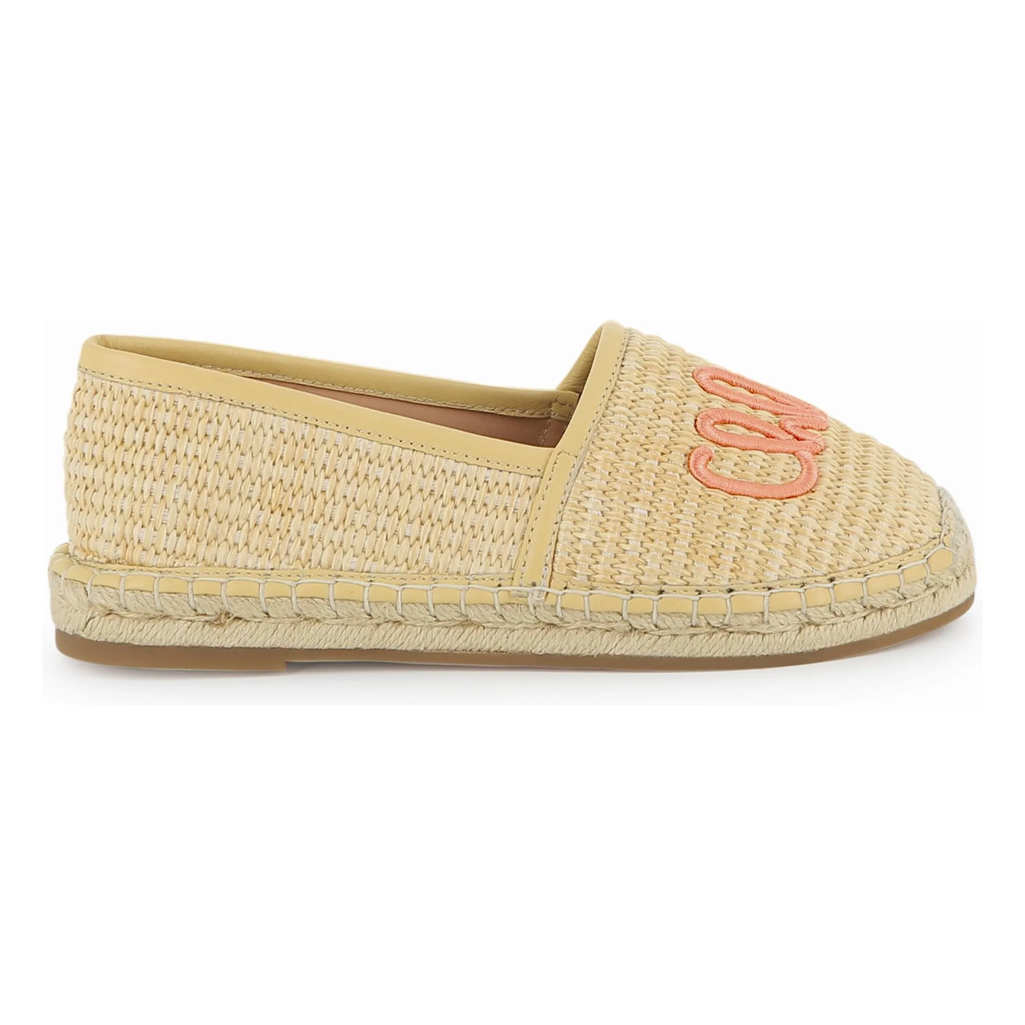 Chloé Beige Raphia Espadrilles