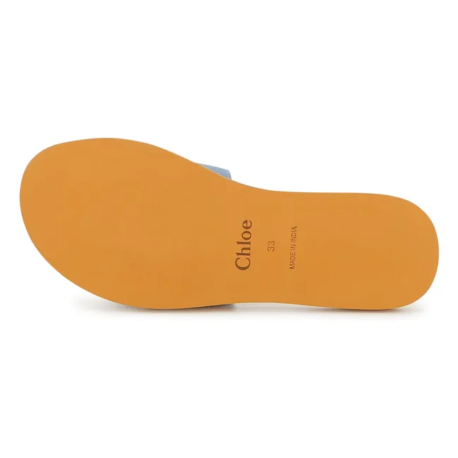 Sandales Logo | Bleu gris