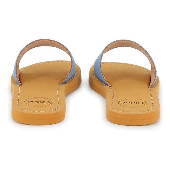 Sandales Logo | Bleu gris
