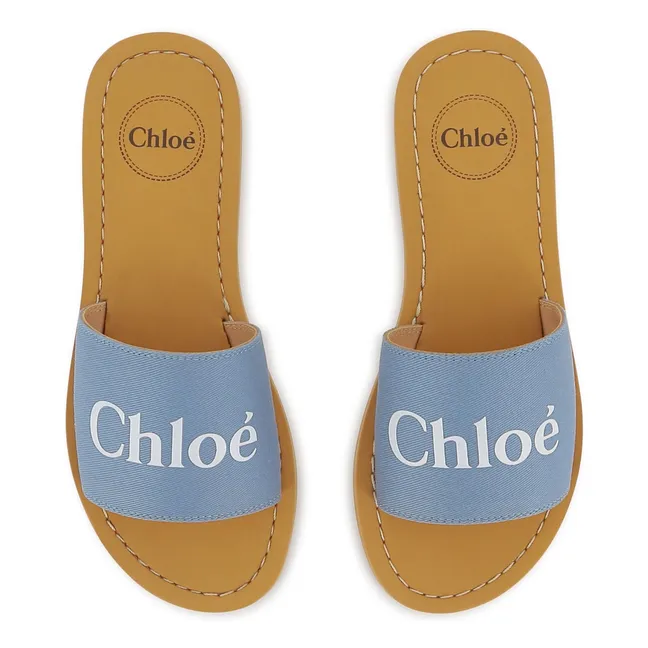 Sandales Logo | Bleu gris