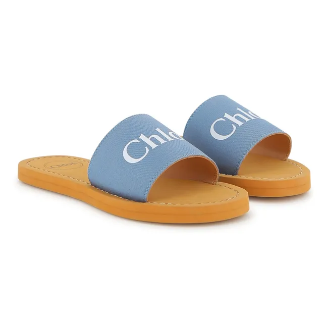 Sandales Logo | Bleu gris