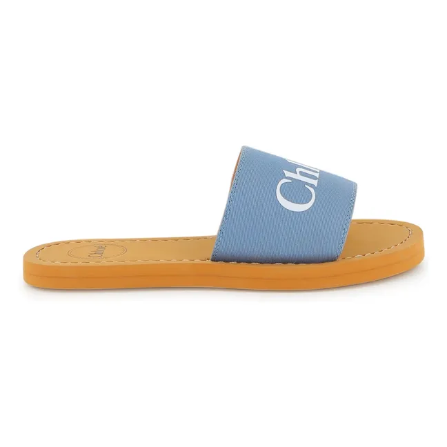 Sandales Logo | Bleu gris