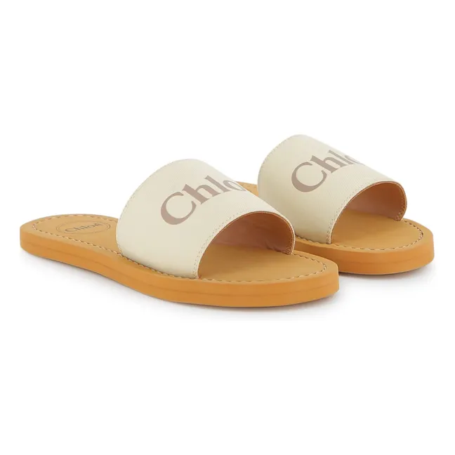 Sandalias con logotipo | Blanco