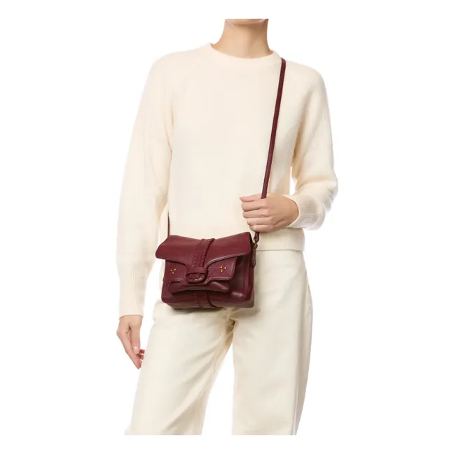 Harry S Tasche Ziegenleder genarbt | Dunkelrot