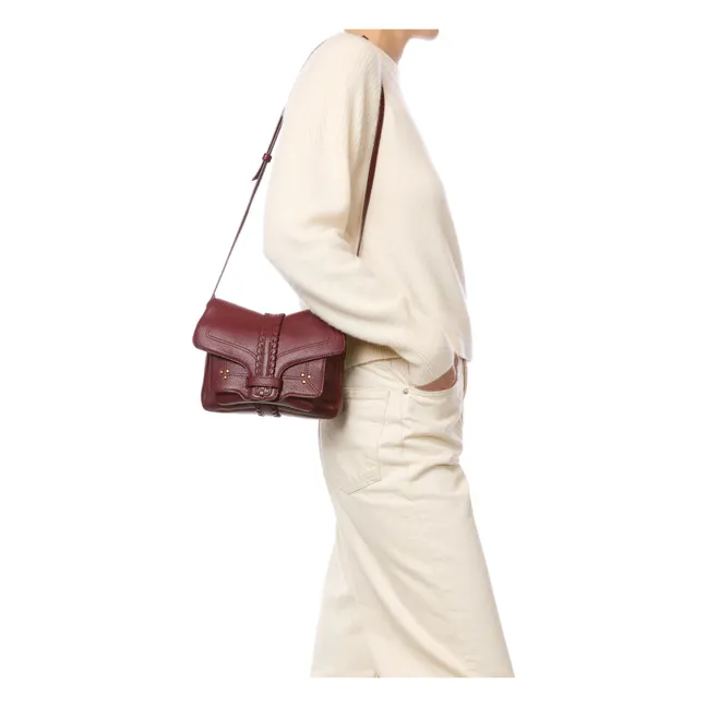 Harry S Tasche Ziegenleder genarbt | Dunkelrot