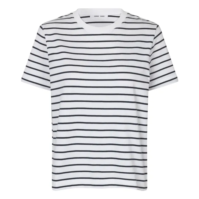 T-shirt Rayures Camino Coton Bio | Blanc