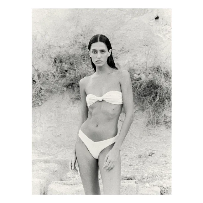 Top de traje de baño Le Bandeau Nœud | Marfil