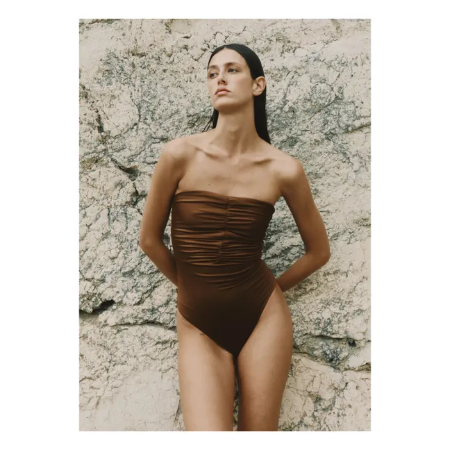 Costume da bagno intero Le Bustier | Cioccolato