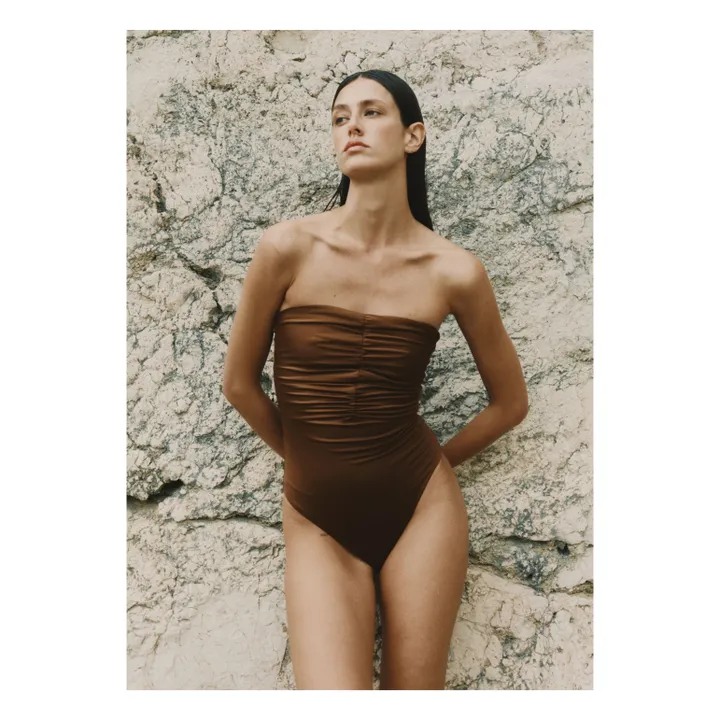 Maillot Une Pièce Le Bustier | Chocolat- Image produit n°1
