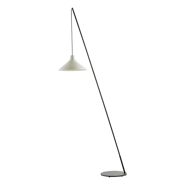 Seam ceramic floor lamp | Noir/Blanc