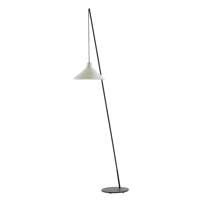 Seam ceramic floor lamp | Noir/Blanc