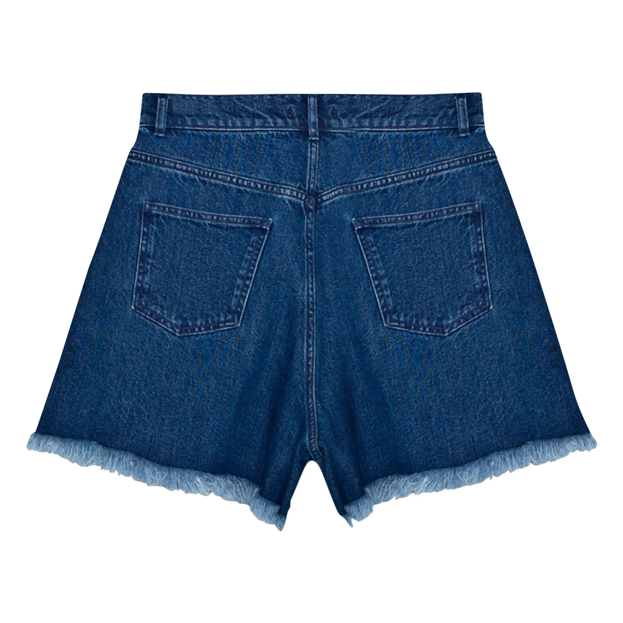 Short Denim Coton | Bleu jean- Image produit n°3