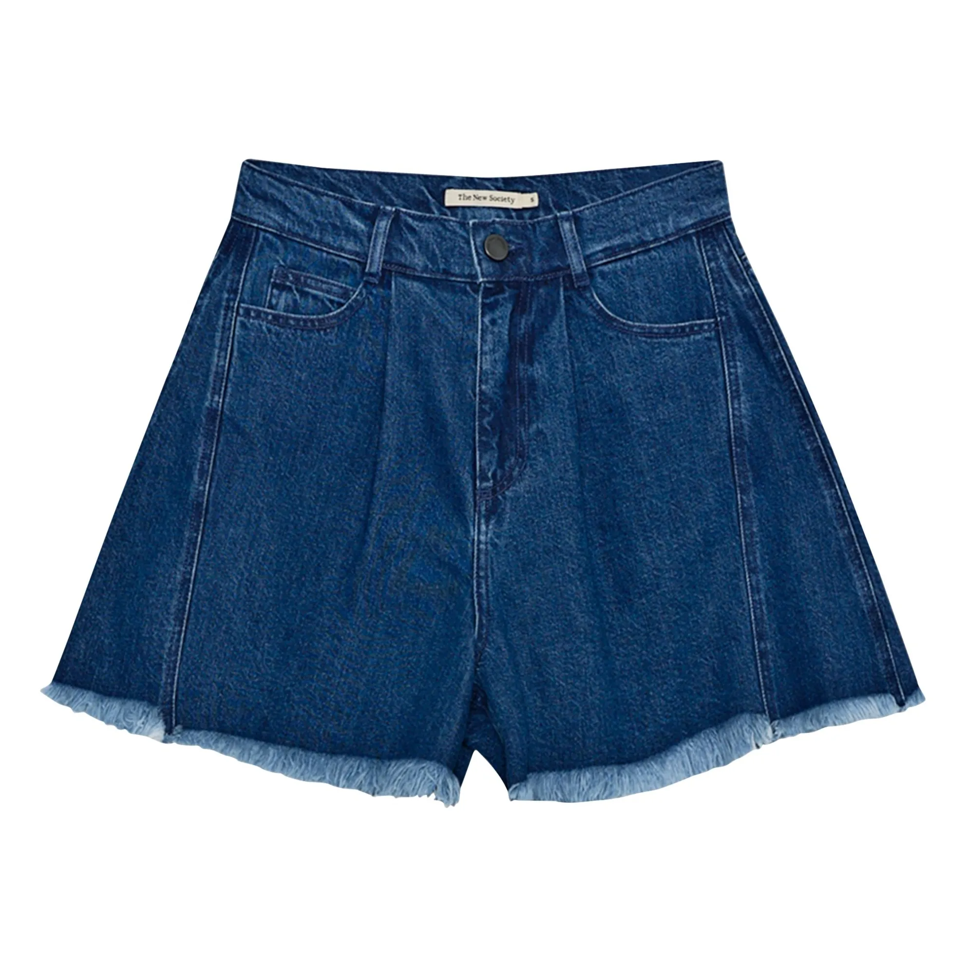 Short Denim Coton | Bleu jean- Image produit n°0