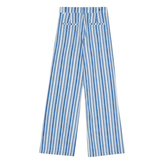 Pantaloni a righe in cotone Olmo | Blu