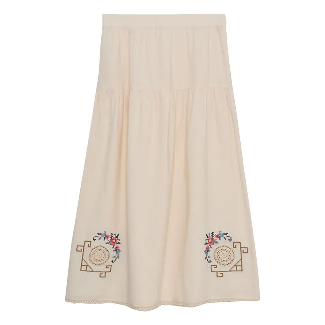 Narcise Cotton skirt | Ecru
