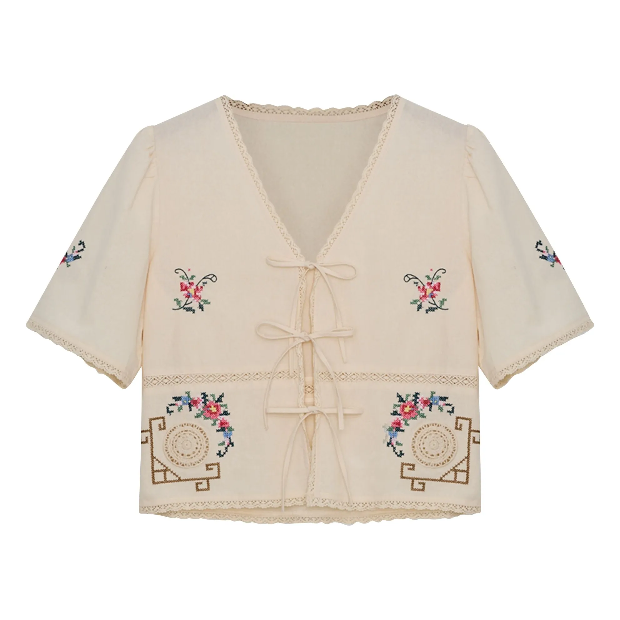 The New Society Ecru Narcise Cotton Blouse