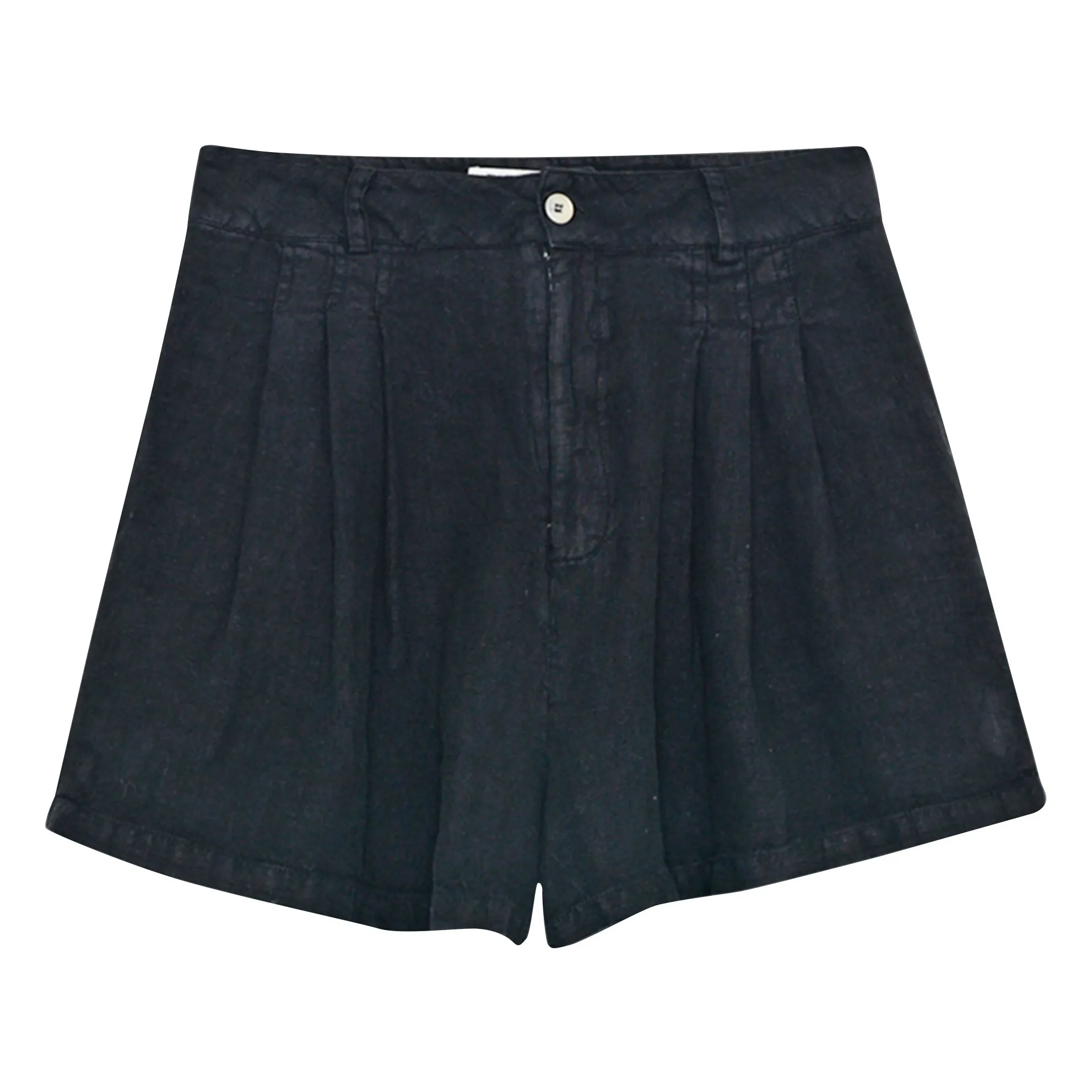 The New Society Black Melissa Linen Shorts