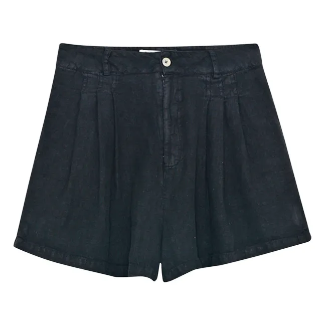 Pantalones cortos de lino Melissa | Negro