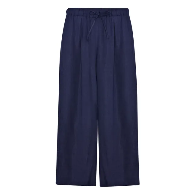 Pantalon Luz Lin | Bleu nuit