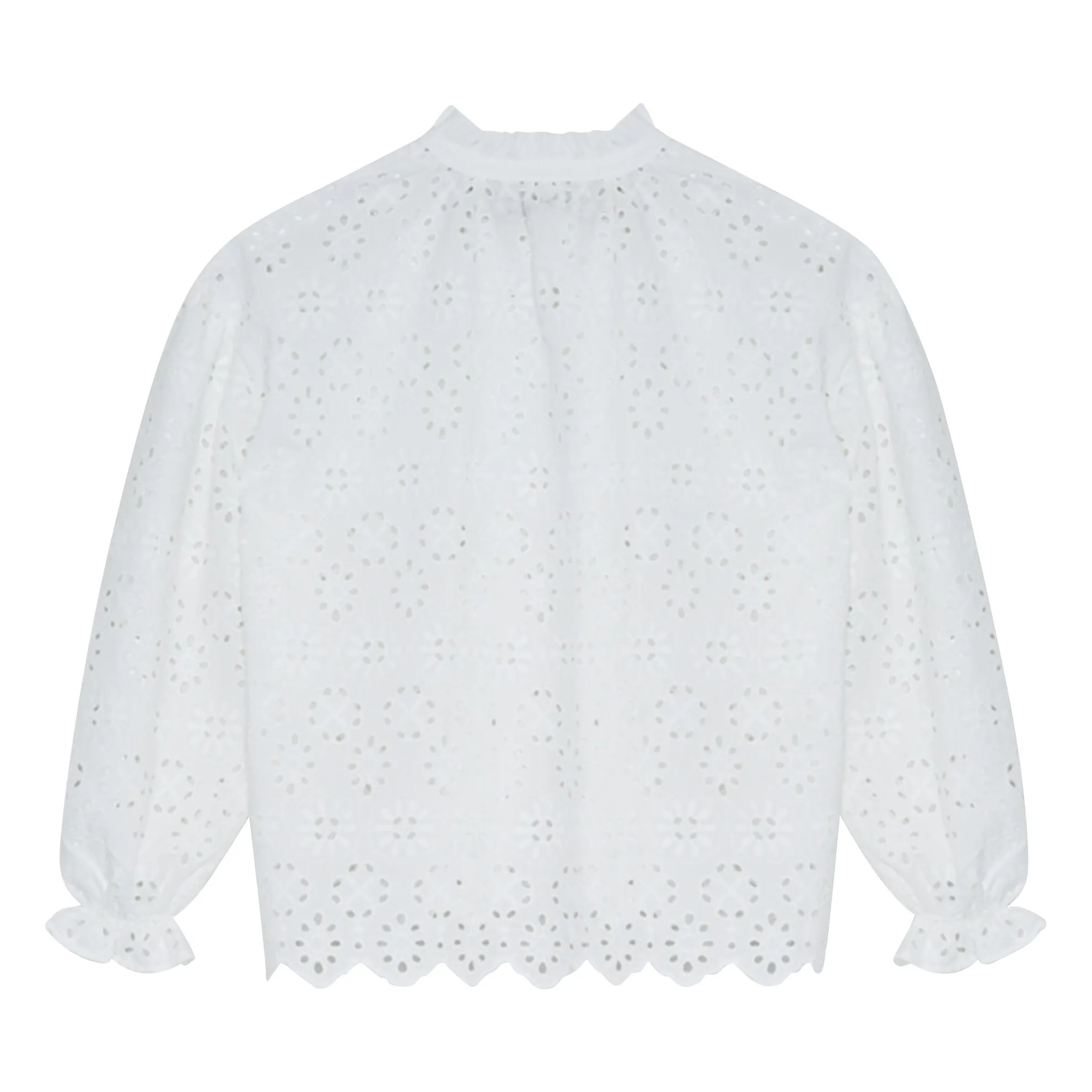Blouse Broderie Anglaise Sakura | Blanc- Image produit n°1