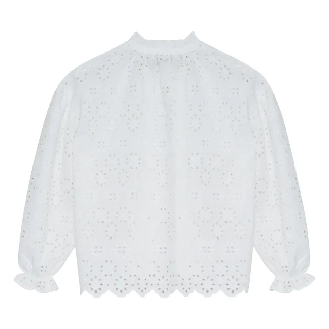 Blouse Broderie Anglaise Sakura | Blanc