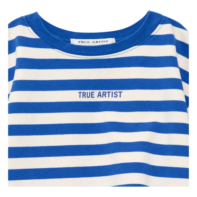 T-shirt N°11 Rayé | Bleu