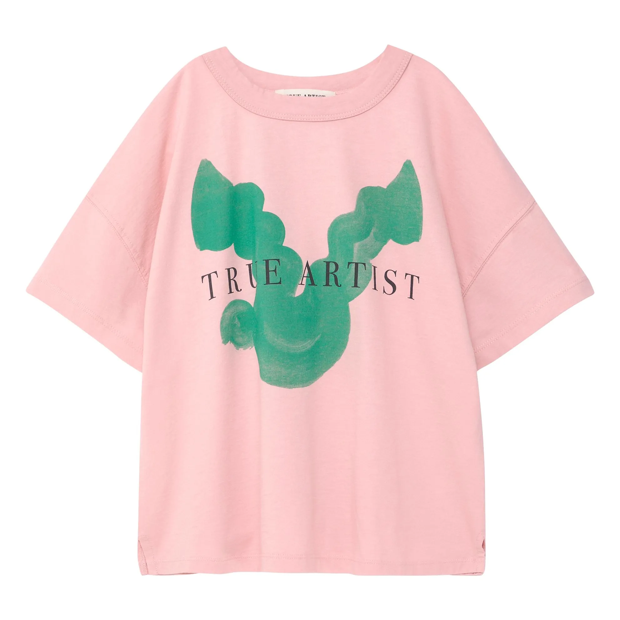 True Artist Pale Pink T-Shirt N°1 Oiseau Coton Bio