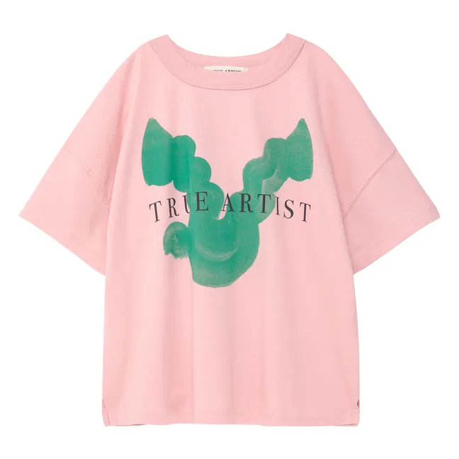 T-shirt N°1 Oiseau Coton Bio | Rose pâle