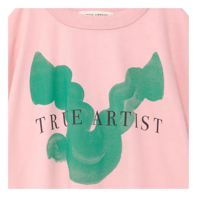 T-shirt N°1 Oiseau Coton Bio | Rose pâle