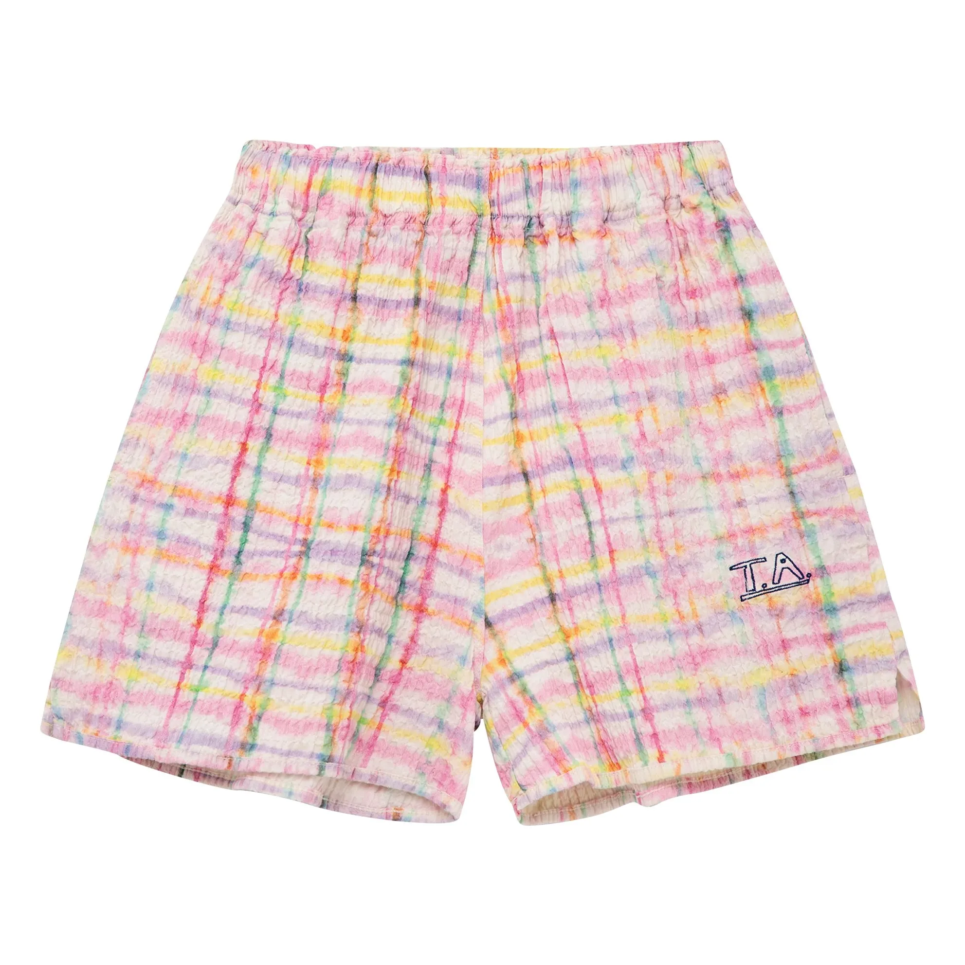 Short Texturé Carreaux | Violet- Image produit n°0