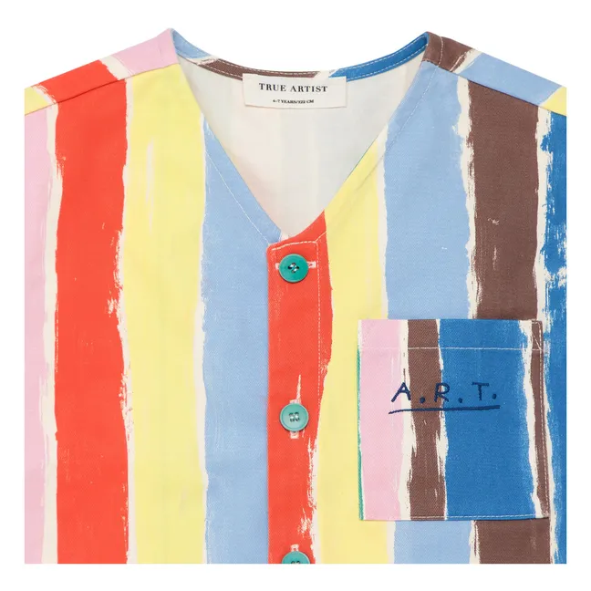 Gilet Sans Manches Rayé | Bleu