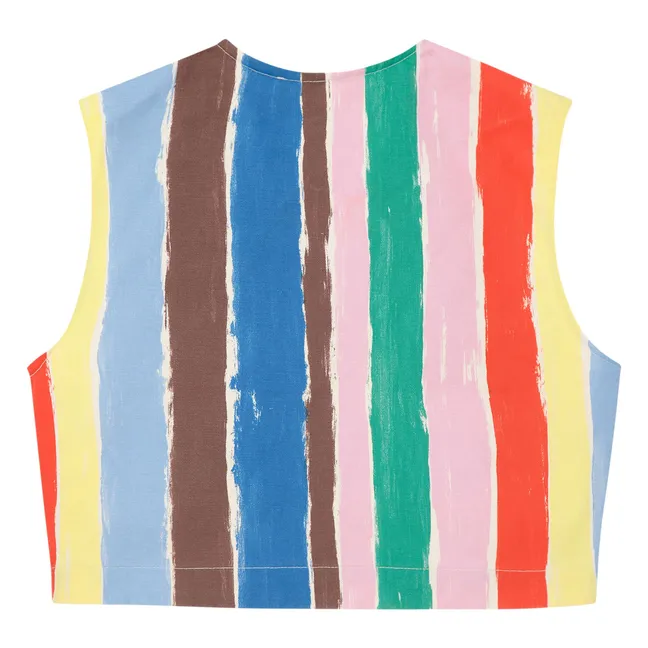 Gilet Sans Manches Rayé | Bleu