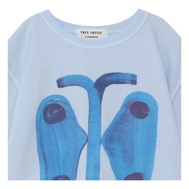 Camiseta mariposa de algodón ecológico | Azul Cielo