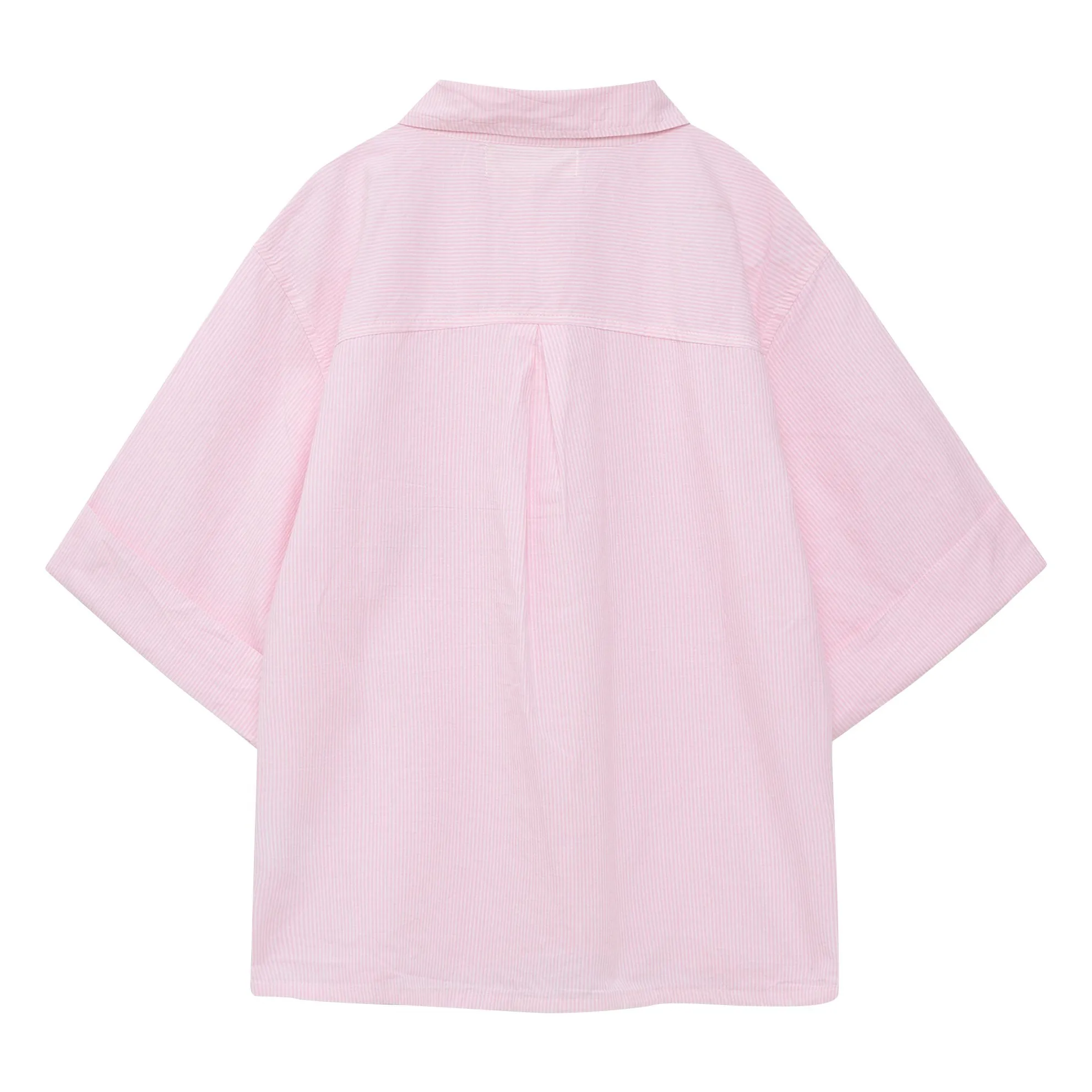 Chemise N°6 Rayée | Rose- Image produit n°4