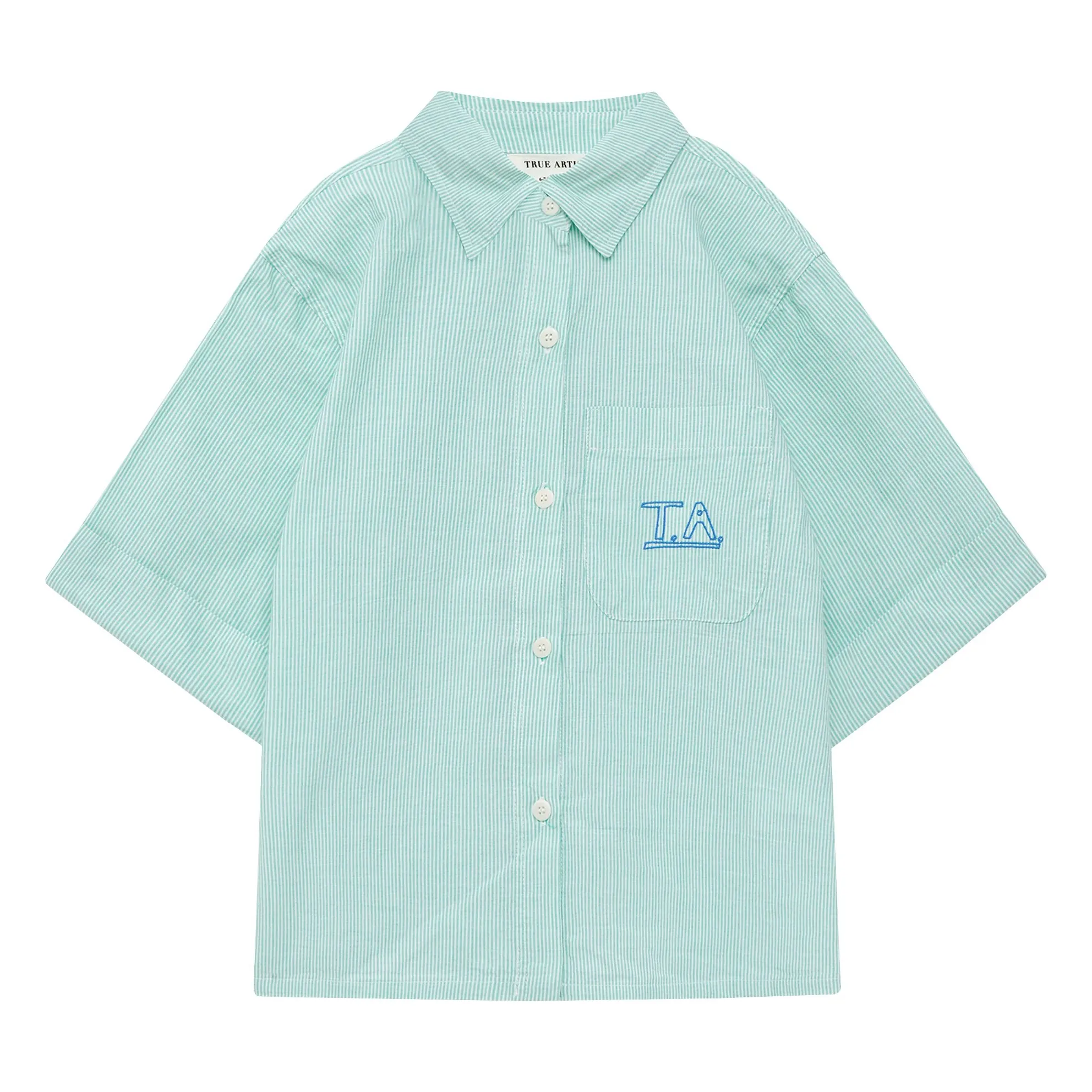 Chemise N°6 Rayée | Vert- Image produit n°0