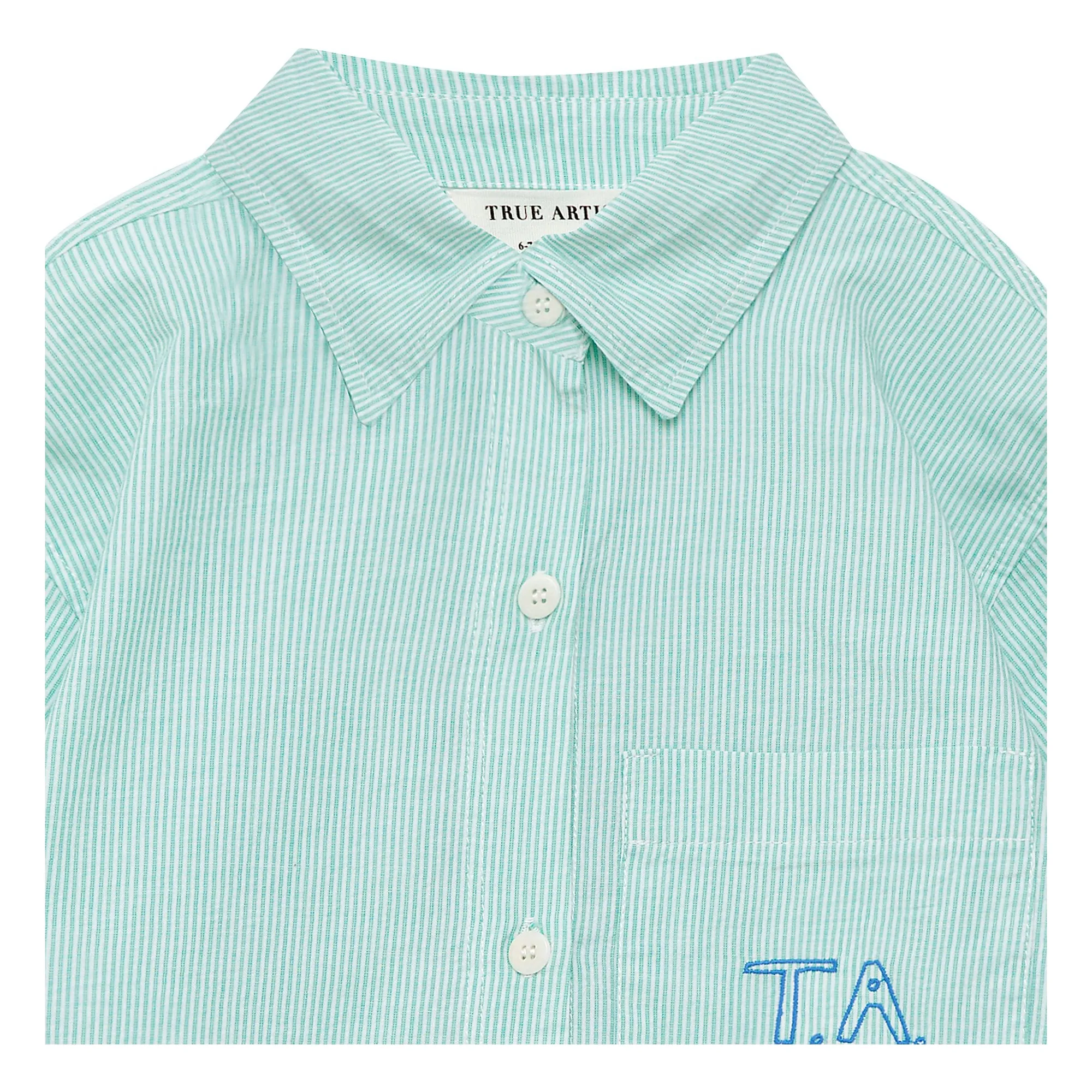 Chemise N°6 Rayée | Vert- Image produit n°3