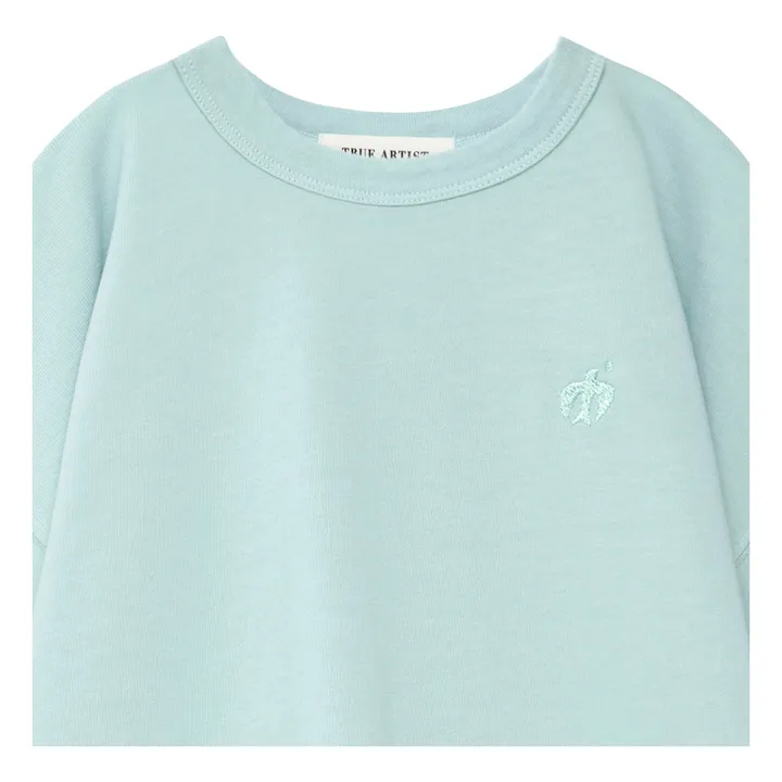 Camiseta N°2 Algodón orgánico | Azul Pálido- Imagen del producto n°4