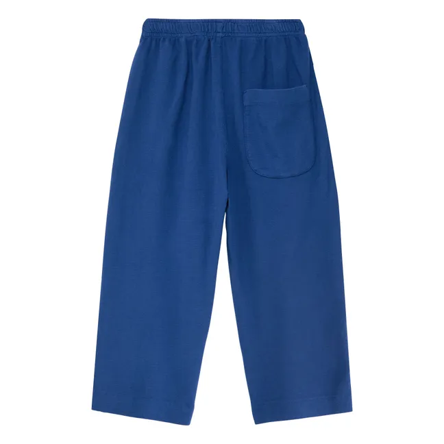 Jogger Texturé N°8 Coton Bio | Bleu