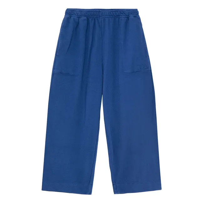 Jogger Texturé N°8 Coton Bio | Bleu