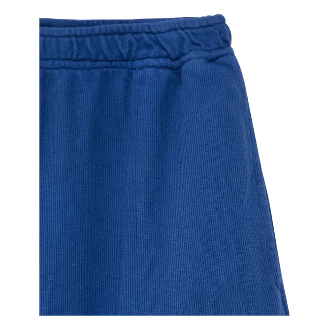 Jogger Texturé N°8 Coton Bio | Bleu