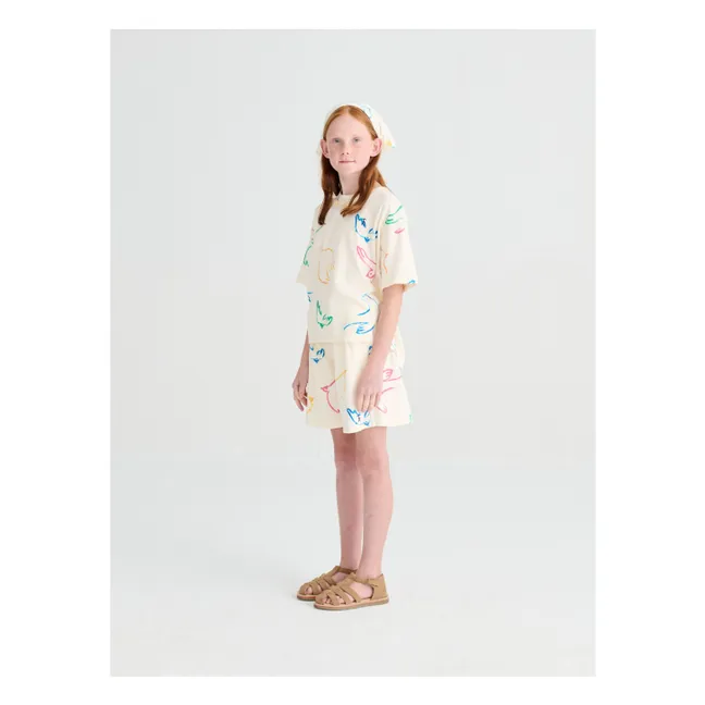 T-shirt Oiseaux Coton Bio | Ecru