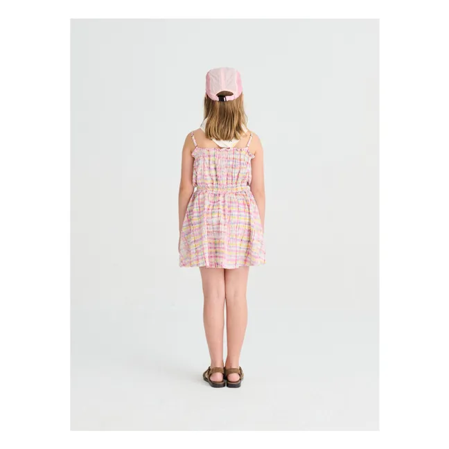 Vestido de cuadros con textura | Violeta